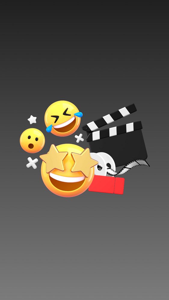 Movie lovers mobile wallpaper, 3D film reel icon, editable design