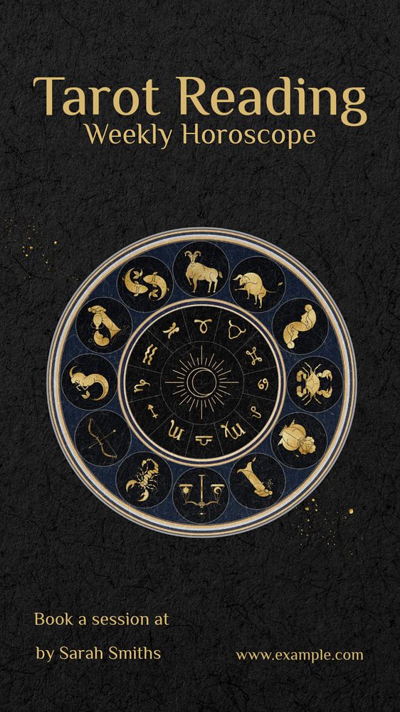 Aesthetic astrology Facebook story template, editable Art Nouveau design, remix by rawpixel