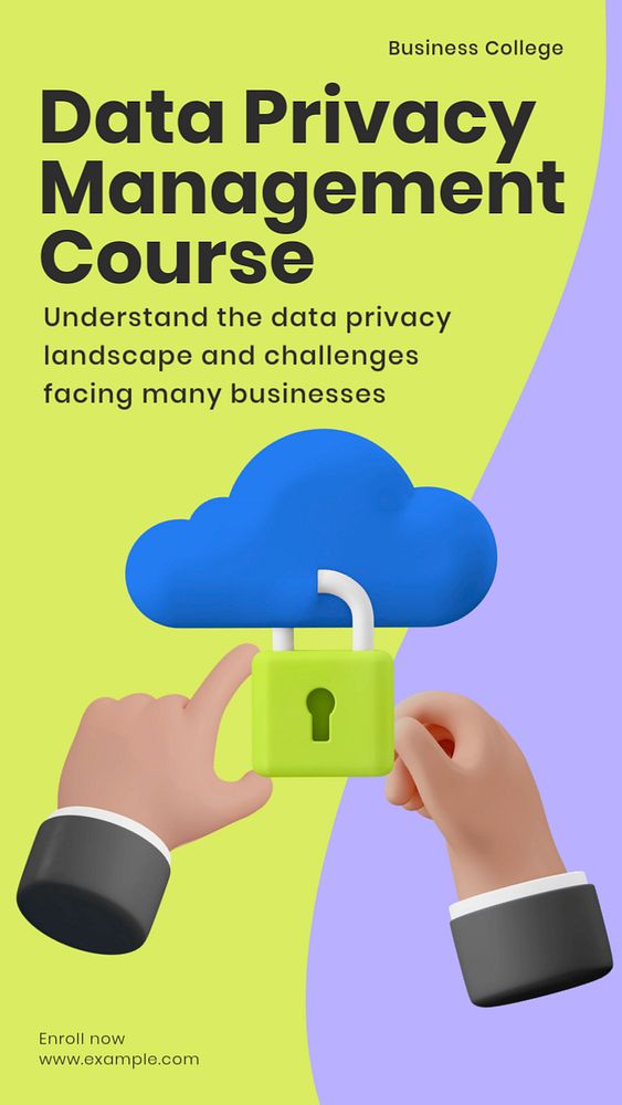 Data privacy Instagram story template, editable design & text