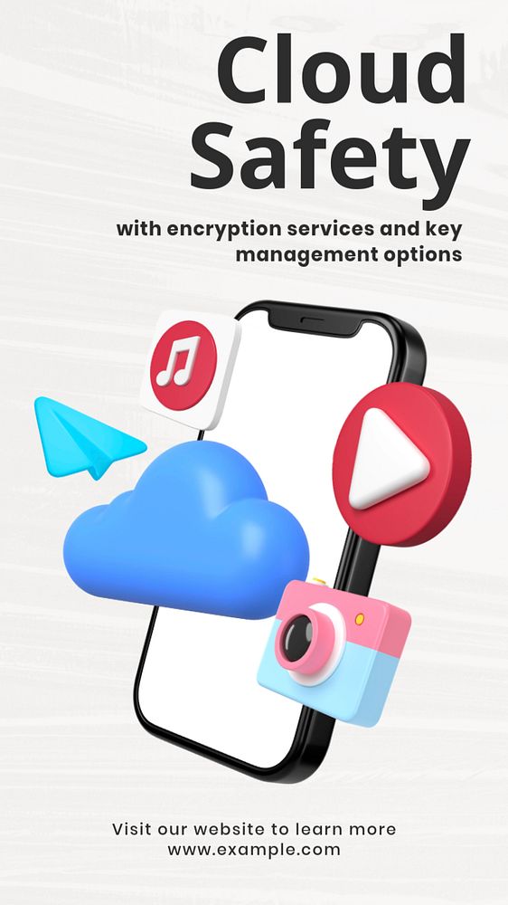 Cloud safety Instagram story template, editable design & text