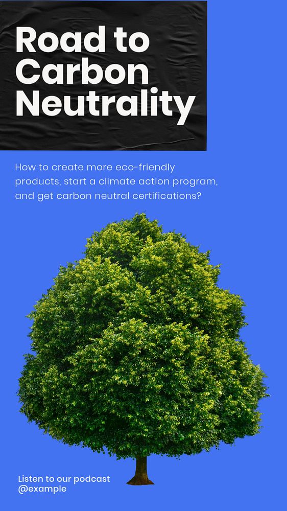 Carbon neutrality Instagram story template, editable design & text