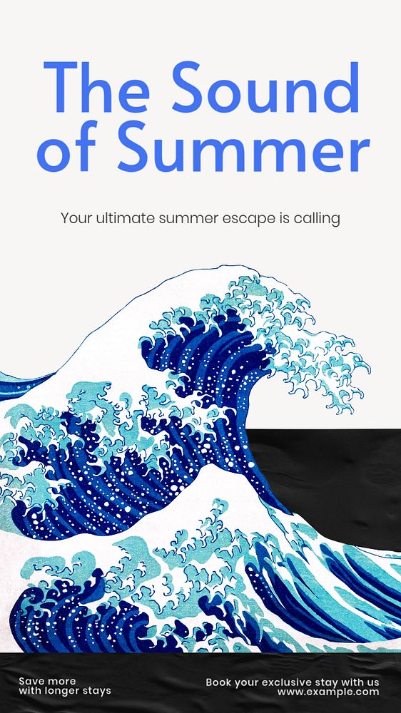 Summer travel Instagram story template, editable design & text