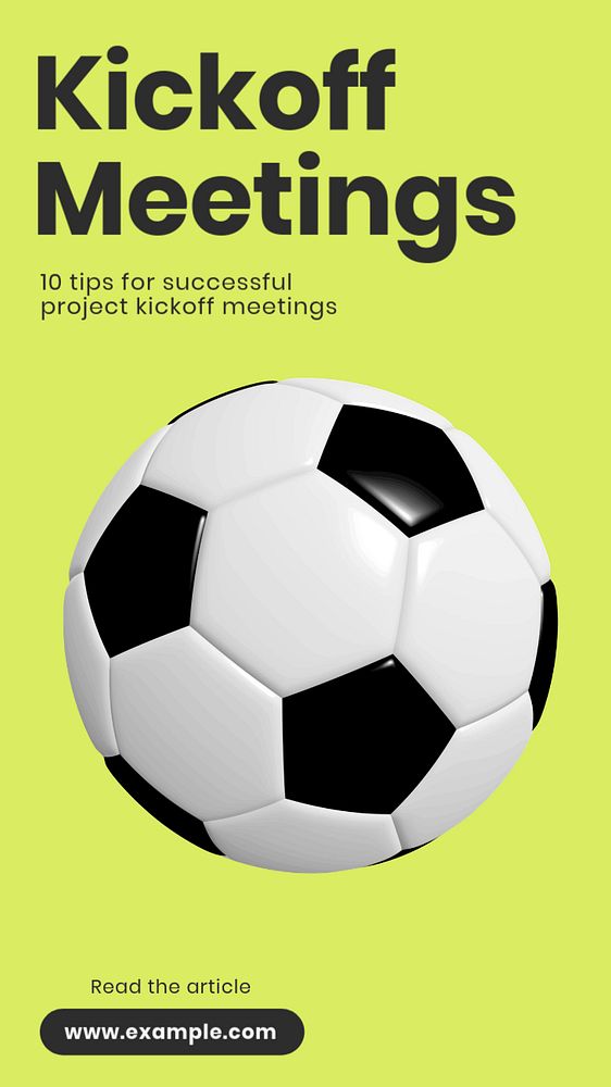 Kickoff meetings Instagram story template, editable design & text