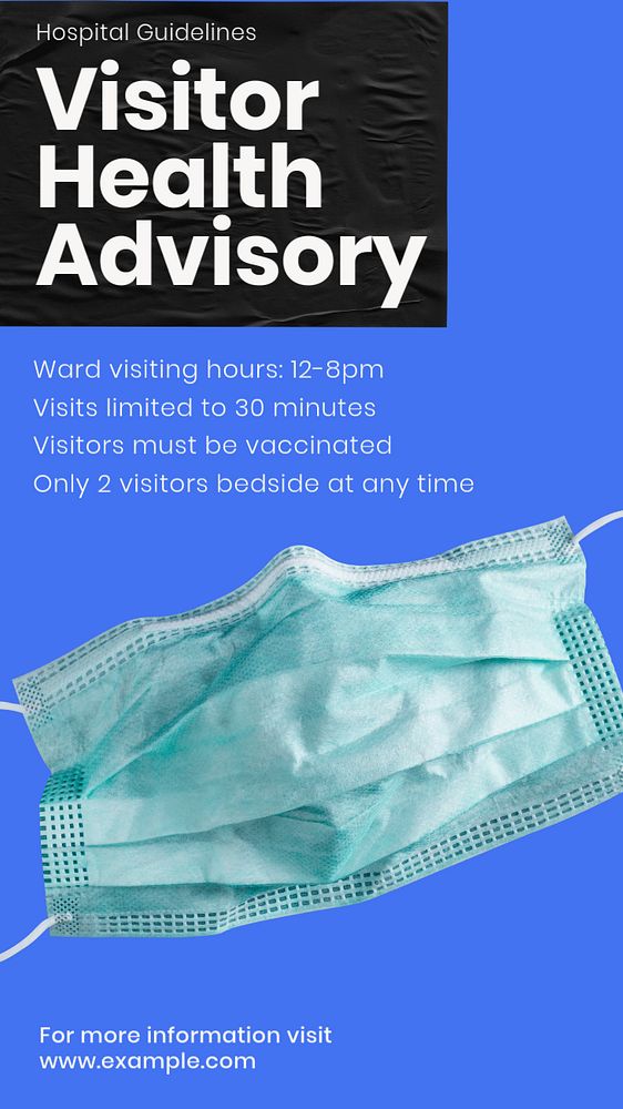 Visitor health advisory Instagram story template, editable design & text