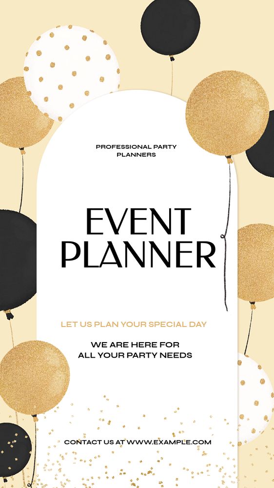 Event planner Facebook story template, editable digital painting remix