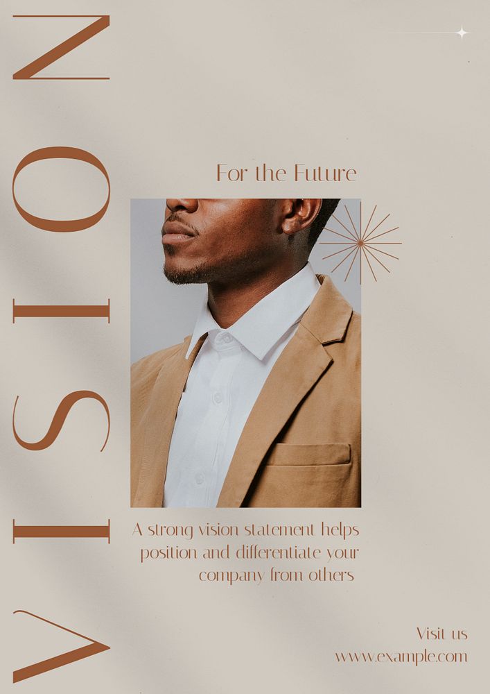 Vision for the future poster template, customizable design