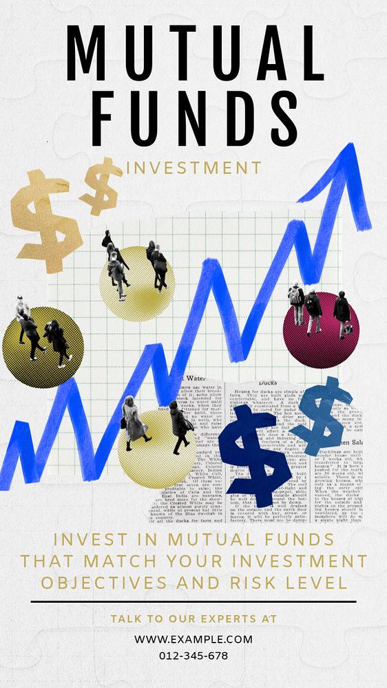 Mutual funds Instagram story template, editable text & design