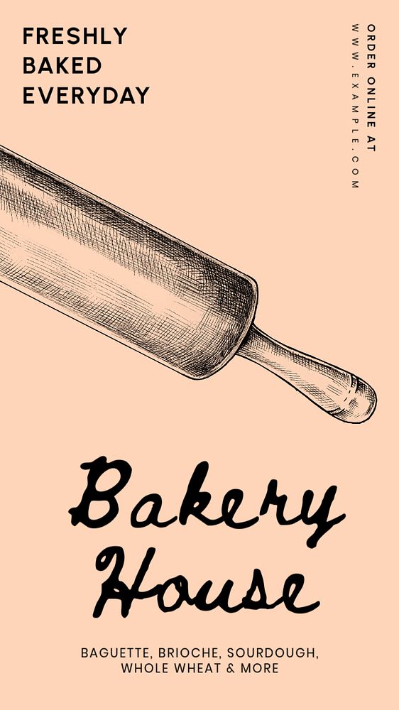 Bakery house Instagram story template, customizable social media design 