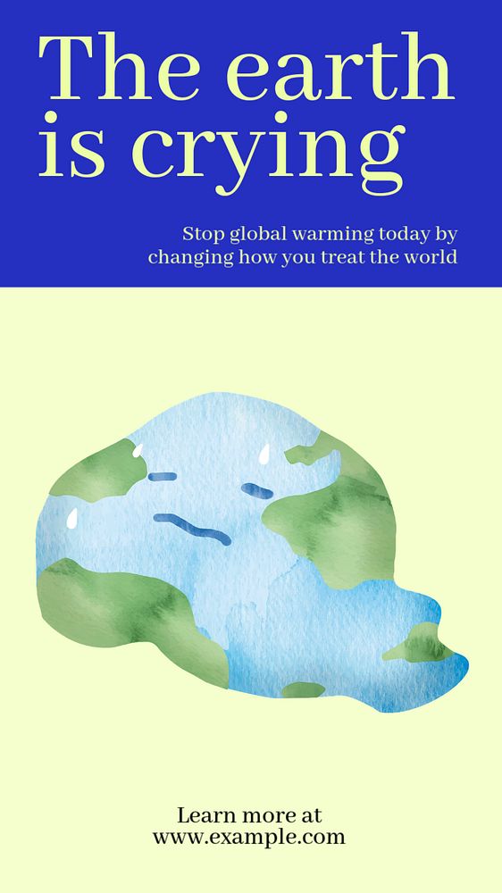 Global warming Instagram story template, customizable social media design 