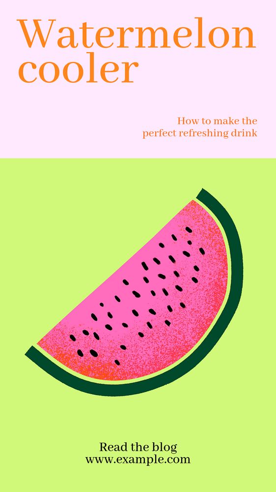 Watermelon cooler how to Instagram story template, customizable social media design 