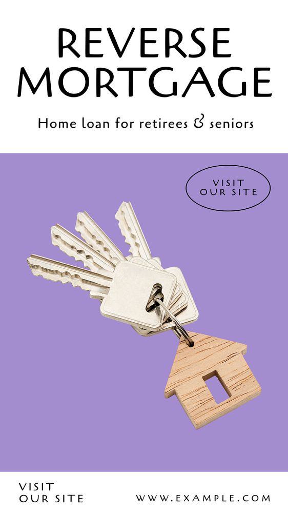 Reverse mortgage Instagram story template, customizable social media design 