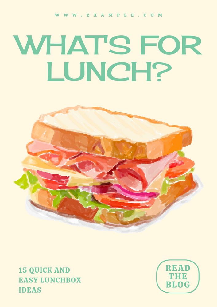 What's for lunch ideas poster template, customizable design