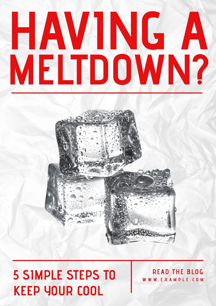 Emotional meltdown poster template, customizable design 