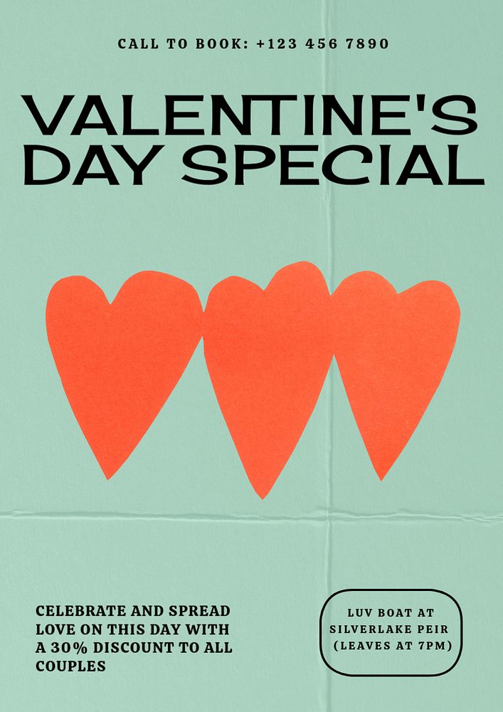 Valentine's day special poster template, | Premium Editable Template ...