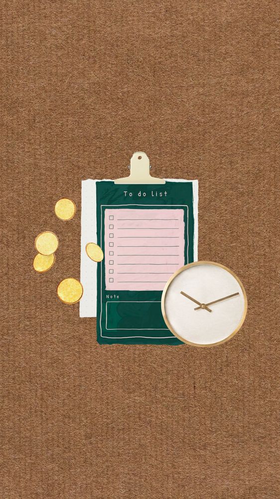 Editable time valuable iPhone wallpaper, creative finance collage design