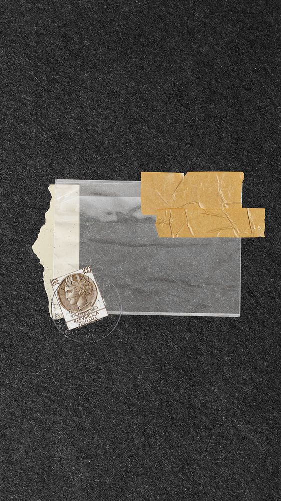 Editable vintage postal iPhone wallpaper,  collage element remix design