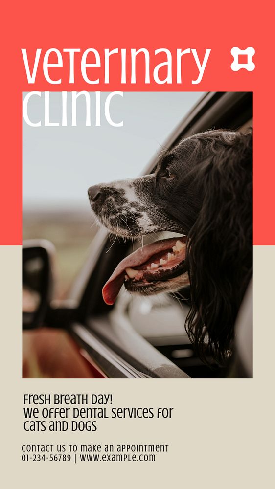 Dog travel Facebook story template, editable colorful design