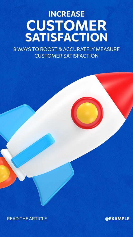 Customer satisfaction article Instagram story template, editable text & design