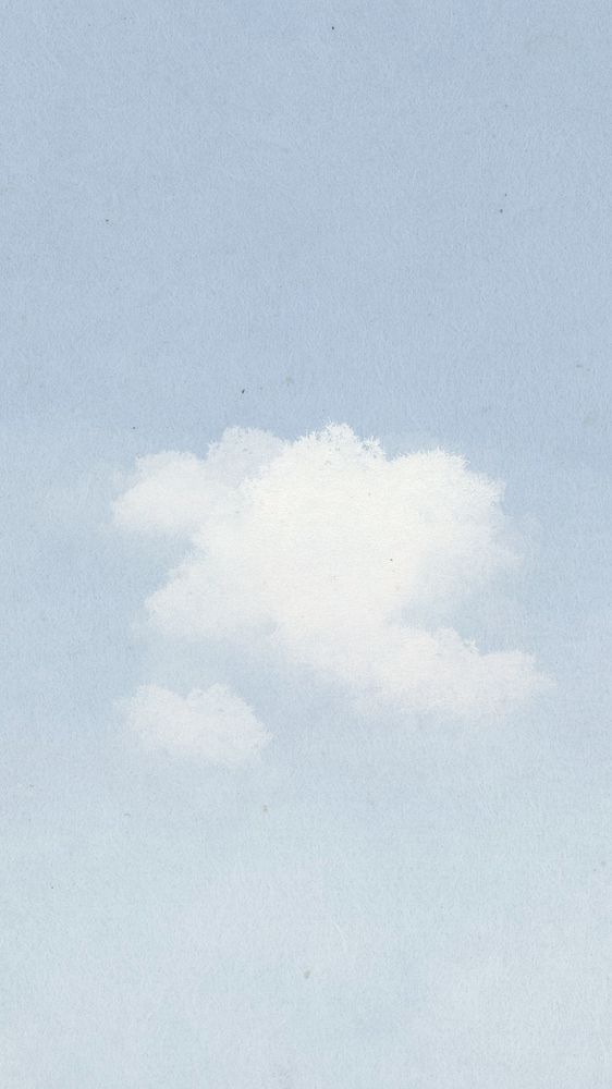 Blue cloudy sky iPhone wallpaper, gradient aesthetic, editable design