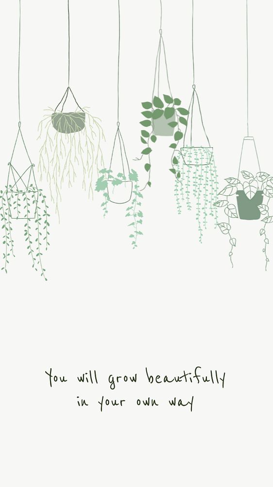 Houseplants aesthetic quote Instagram story template, editable design