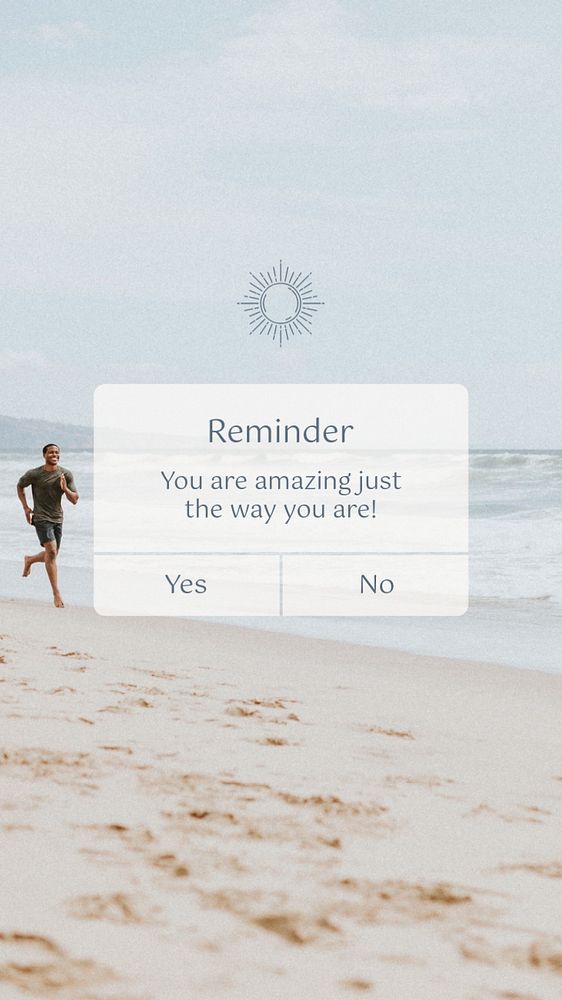 Reminder quote Instagram story template, editable design