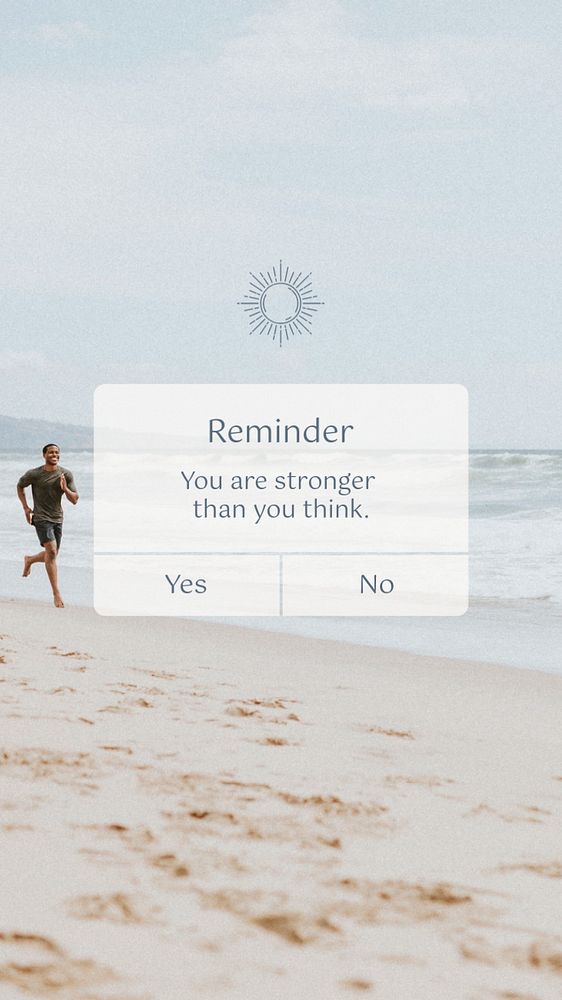 Reminder quote Instagram story template, editable design