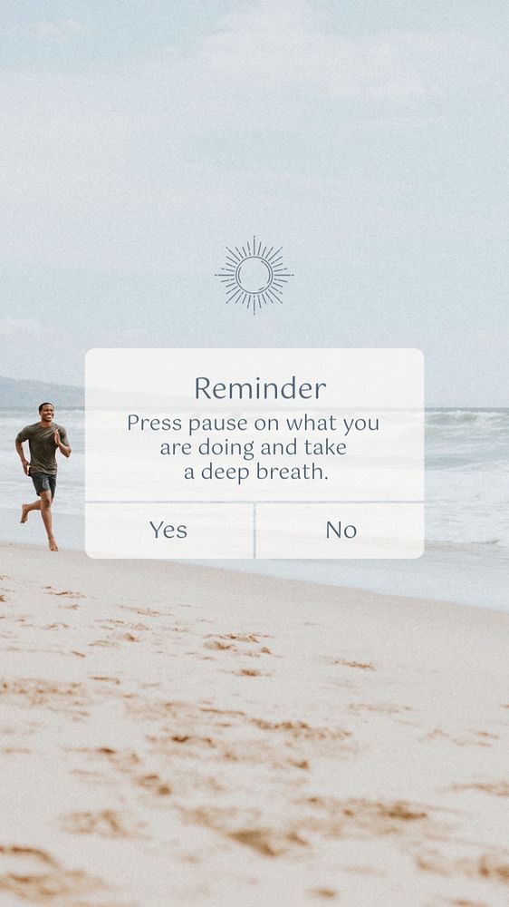 Reminder quote Instagram story template, editable design