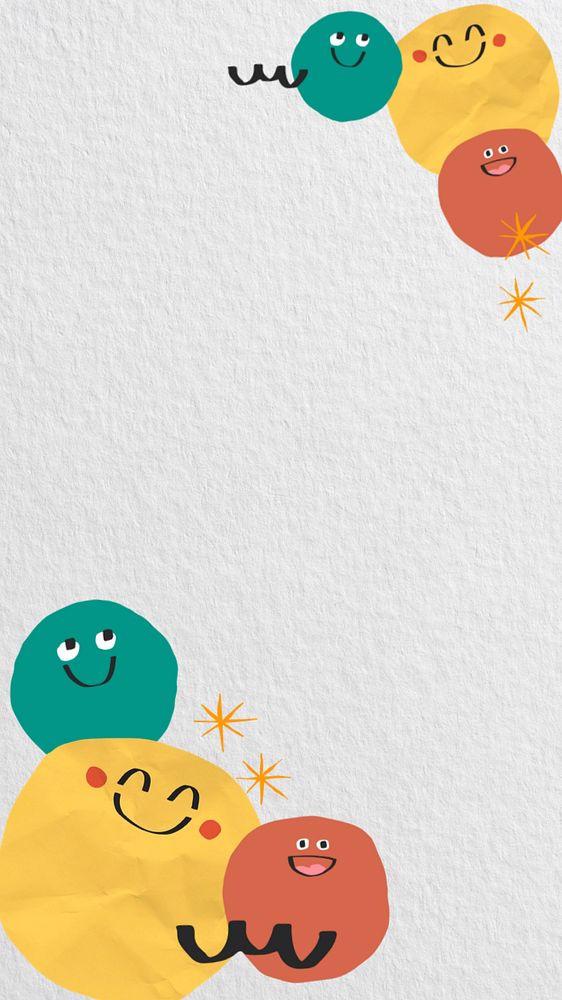 Emoji doodle border, editable design