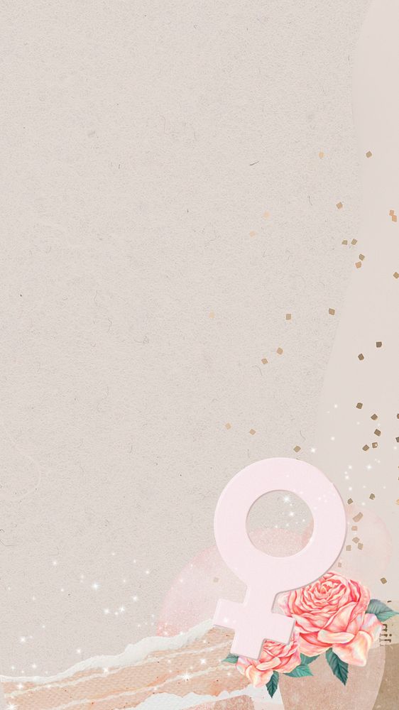 Women's day celebration mobile wallpaper, editable feminine design