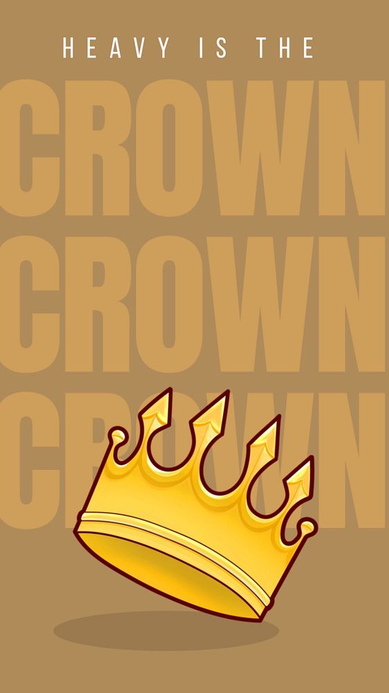 Gold crown Instagram story template, editable design