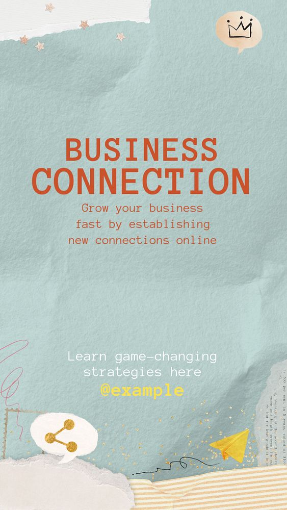 Business connection Instagram story template, editable design