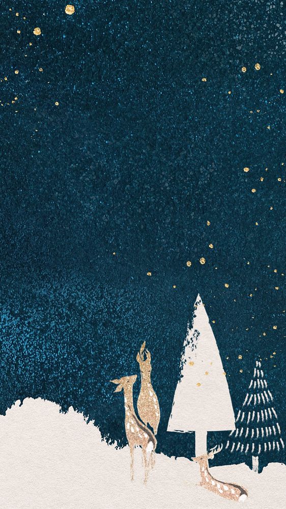 Christmas Eve iPhone wallpaper, aesthetic glitter design