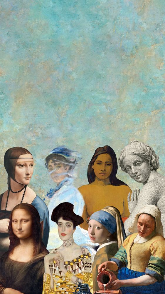 Madame Monet & women iPhone wallpaper, remixed by rawpixel