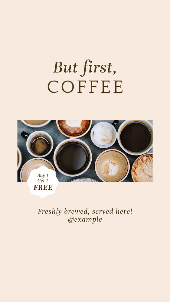 Coffee morning Instagram story template, editable social media design