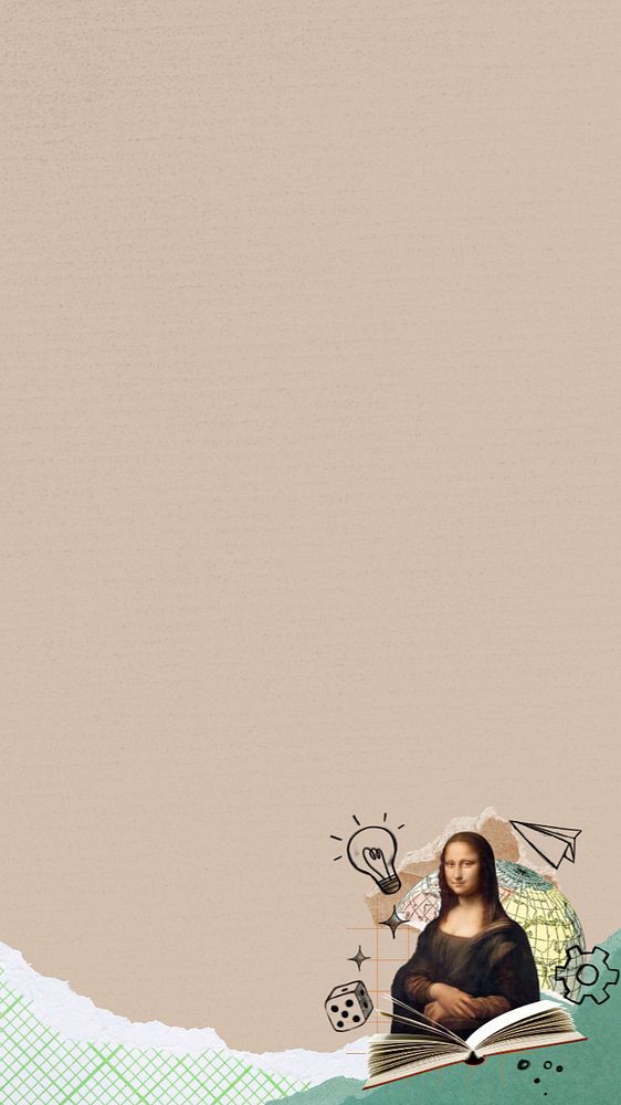 Mona Lisa iPhone wallpaper, editable design. Artwork by Leonardo da Vinci, remixed by rawpixel.