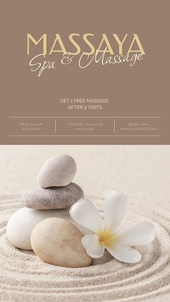 Massage Instagram story template, editable social media design