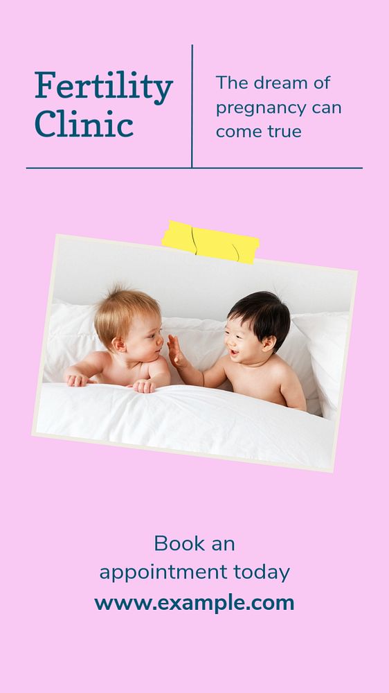 Fertility clinic Instagram story template, editable social media design