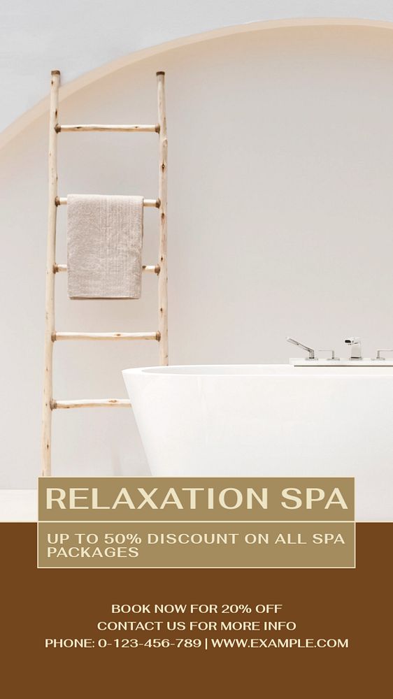 Relaxation spa Instagram story template, editable social media design