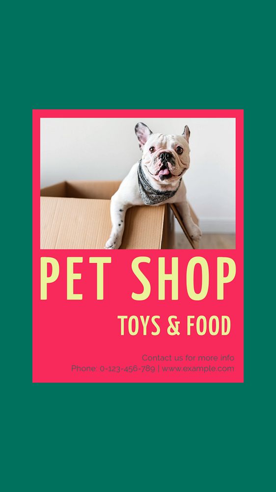 Pet shop Instagram story template, editable social media design