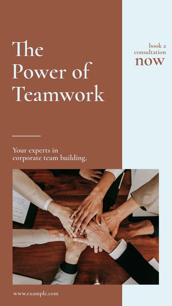 Power of teamwork Instagram story template, editable social media design