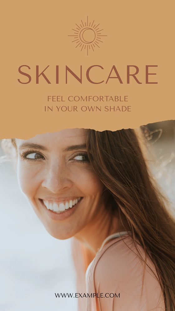 Skincare Instagram story template, editable social media design