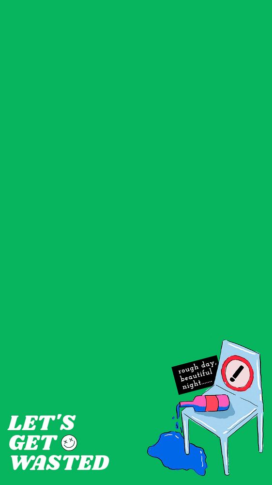 Party time, green iPhone wallpaper, customizable background design