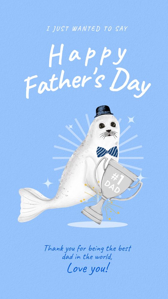 Father's day Instagram story template, editable aesthetic paint remix 