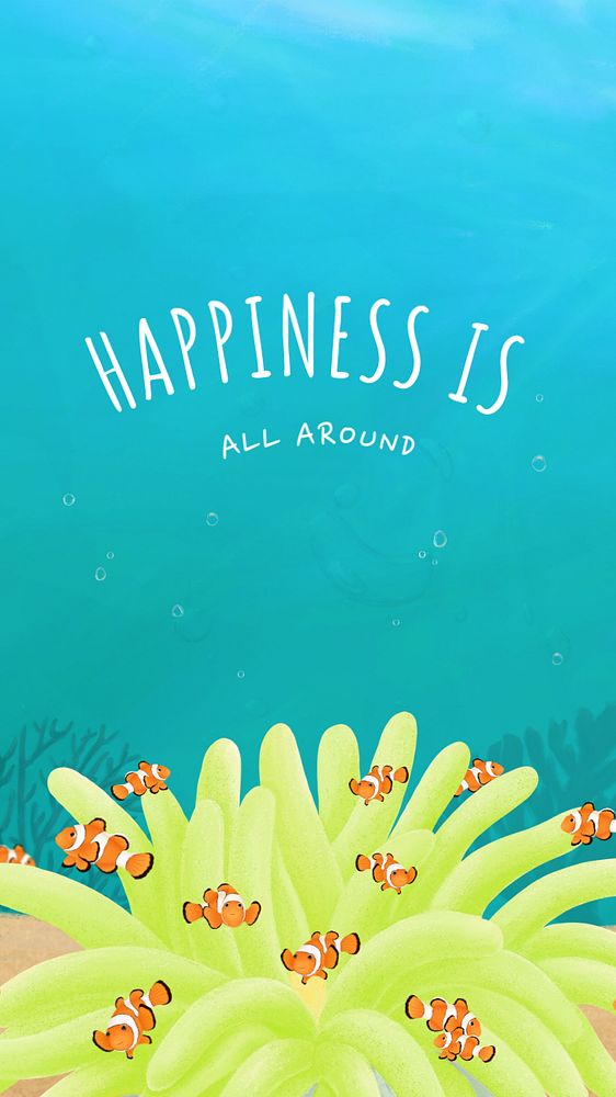 Happiness quote Instagram story template, editable aesthetic paint remix 