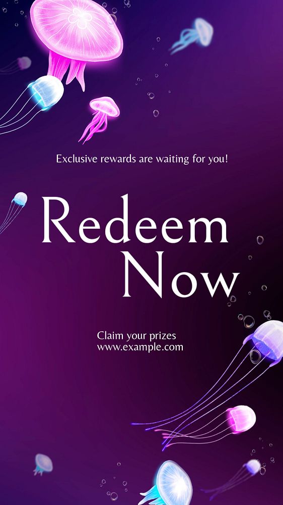 Redeem now Instagram story template, editable aesthetic paint remix 