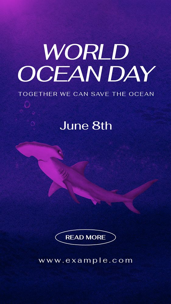 World Ocean Day Instagram story template, editable aesthetic paint remix 