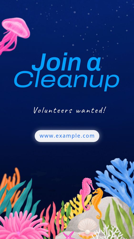 Beach cleanup Instagram story template, editable aesthetic paint remix 