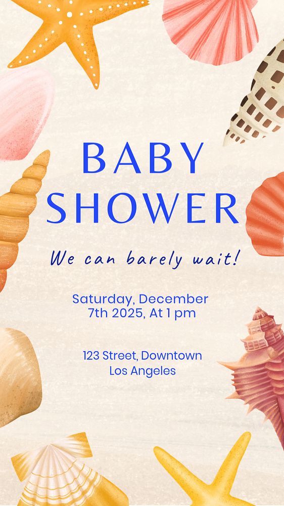 Baby shower Instagram story template, editable aesthetic paint remix 