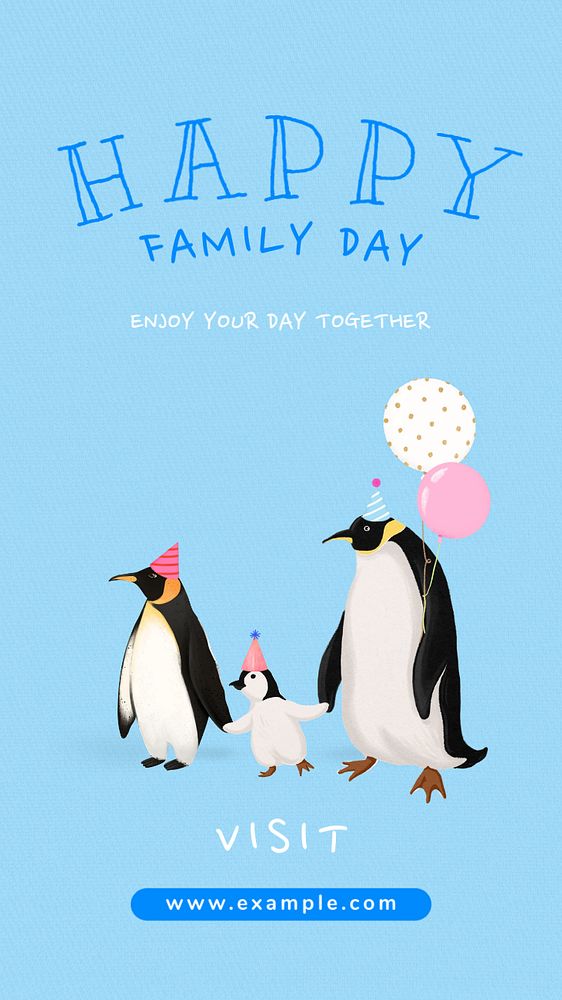 Family day Instagram story template, editable aesthetic paint remix 