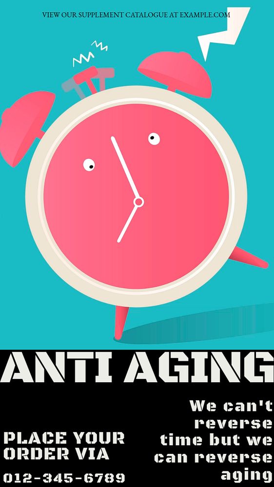 Anti aging Instagram story, editable social media design